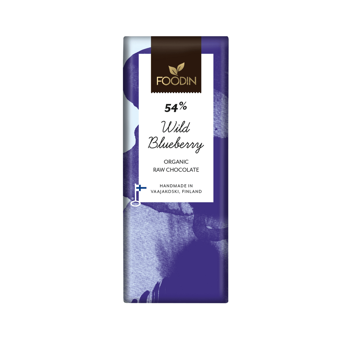 Foodin Wild Blueberry Raakasuklaa 54 % 40 g