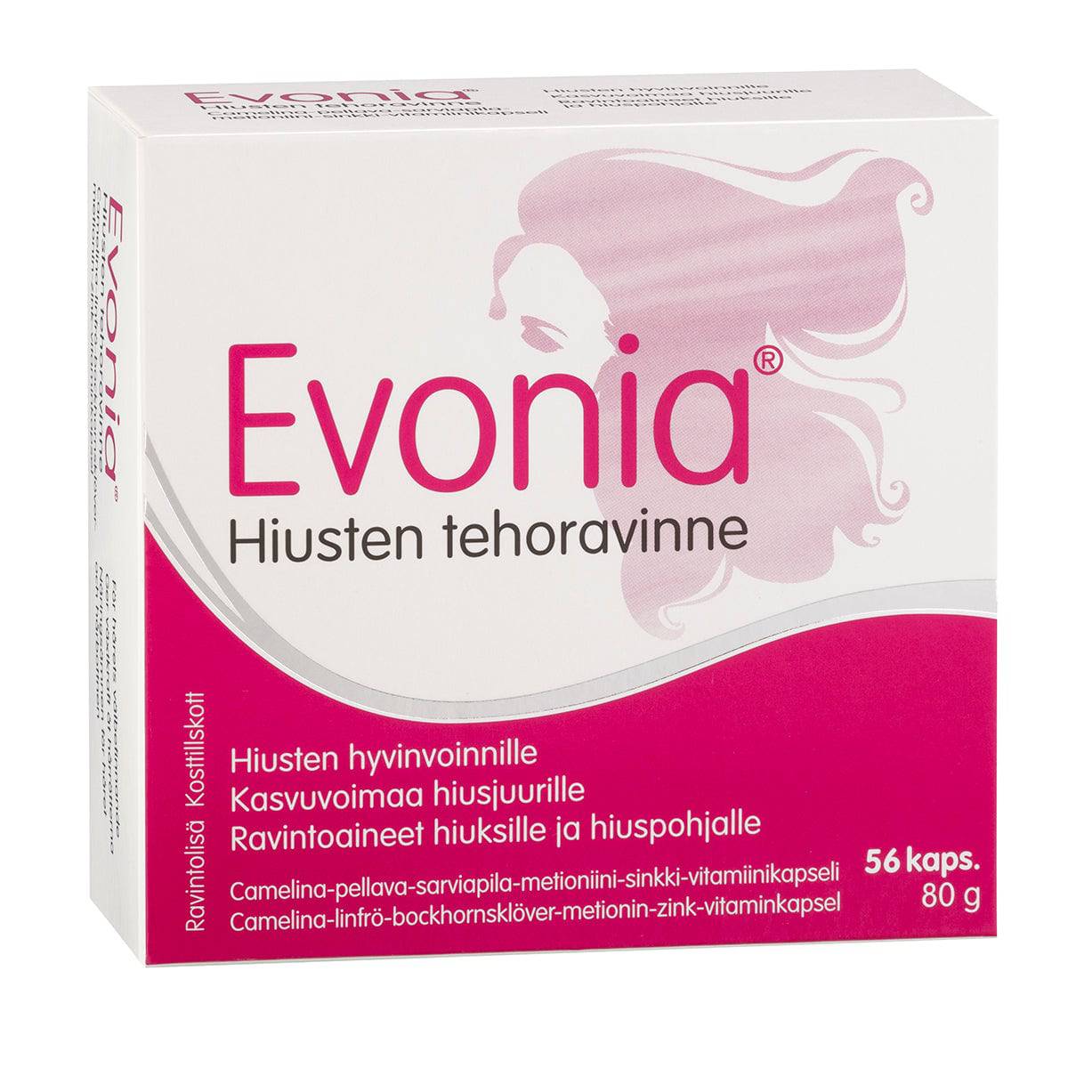 Evonia Hiusten tehoravinne 56 kaps.