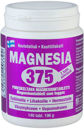 Magnesia 375 mg - Pureskeltavat magnesiumtabletti 140 tabl.