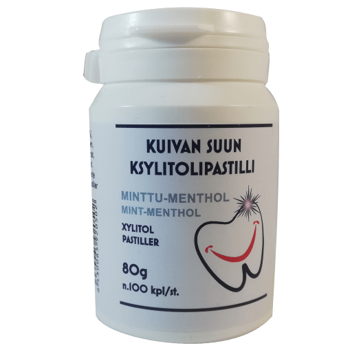 Kuivan Suun Ksylitolipastilli - Minttu-Menthol 80 g n. 100 kpl