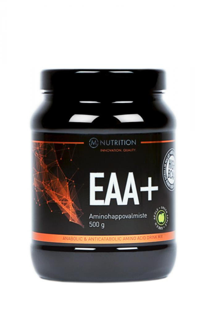 M-Nutrition EAA+ Aminohappovalmiste Vihreä Omena 500 g - Uudistunut
