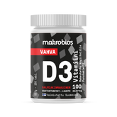 Makrobios Vahva D3-Vitamiini 100 µg 150 tabl. - Salmiakinmakuinen - erä