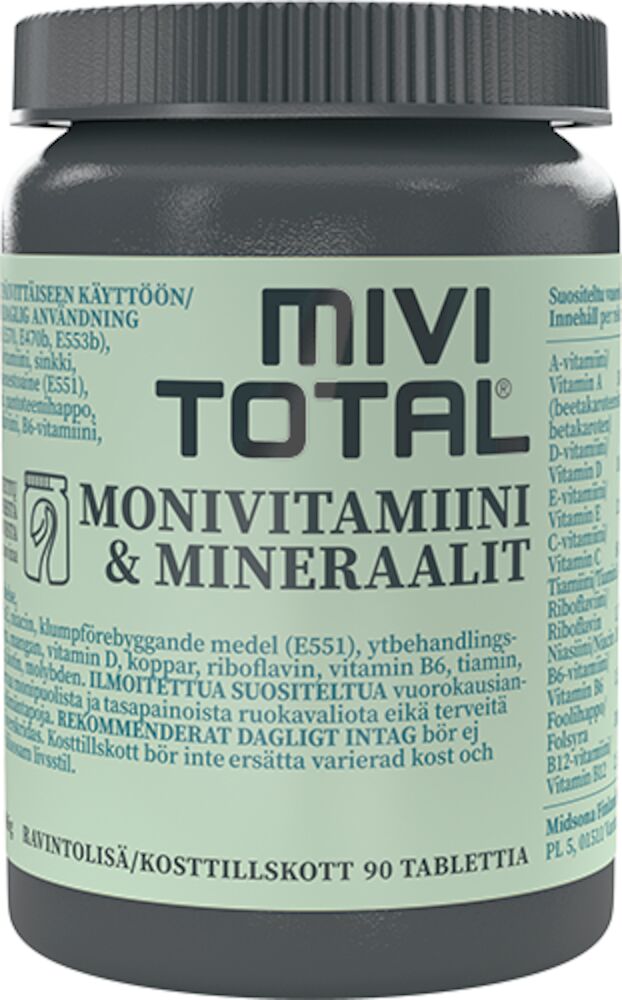 Mivitotal Monivitamiini & Mineraalit 90 tabl.