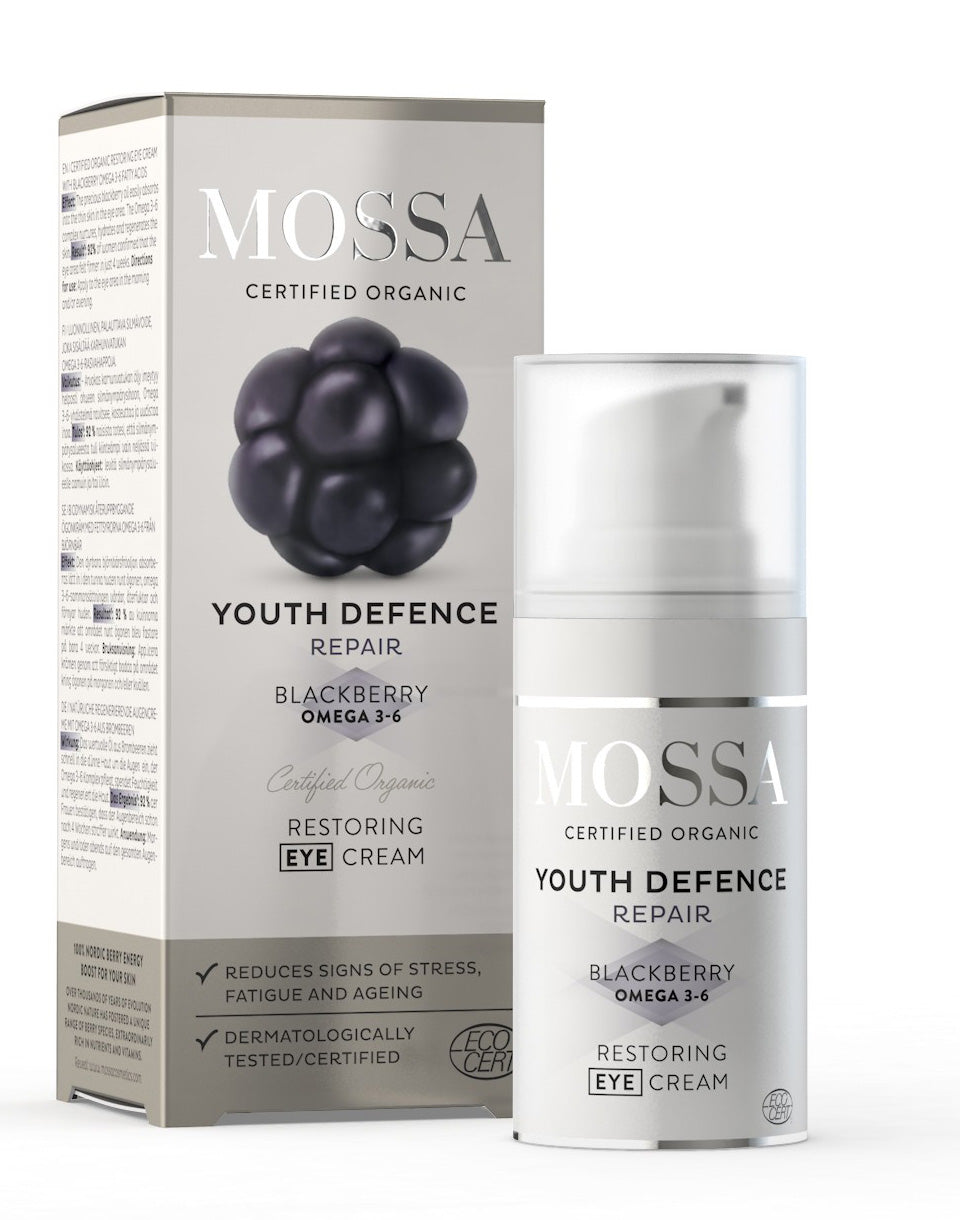Mossa Youth Defence Restoring silmänympärysvoide - Karhunvatukka 15 ml