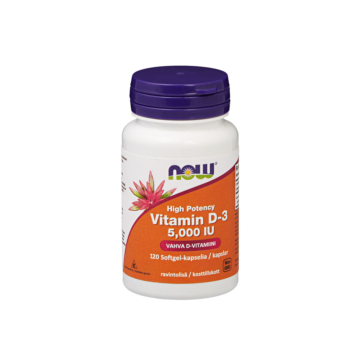 Now Foods D3-vitamiini 5,000 IU 120 kaps.