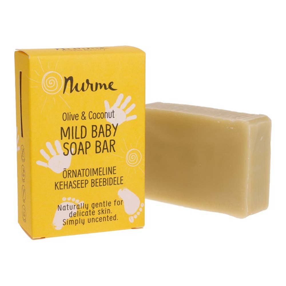 Nurme Olive & Coconut Mild Baby Soap Bar - Hellävarainen palasaippua vauvoille 100 g