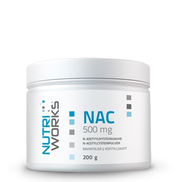 Nutri Works NAC 500 mg - N-Asetyylikysteiinijauhe 200 g