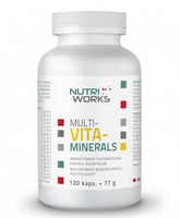 Nutri Works Multivita-Minerals - Monivitamiini-kivennäisainekapseli 120 vegekaps.