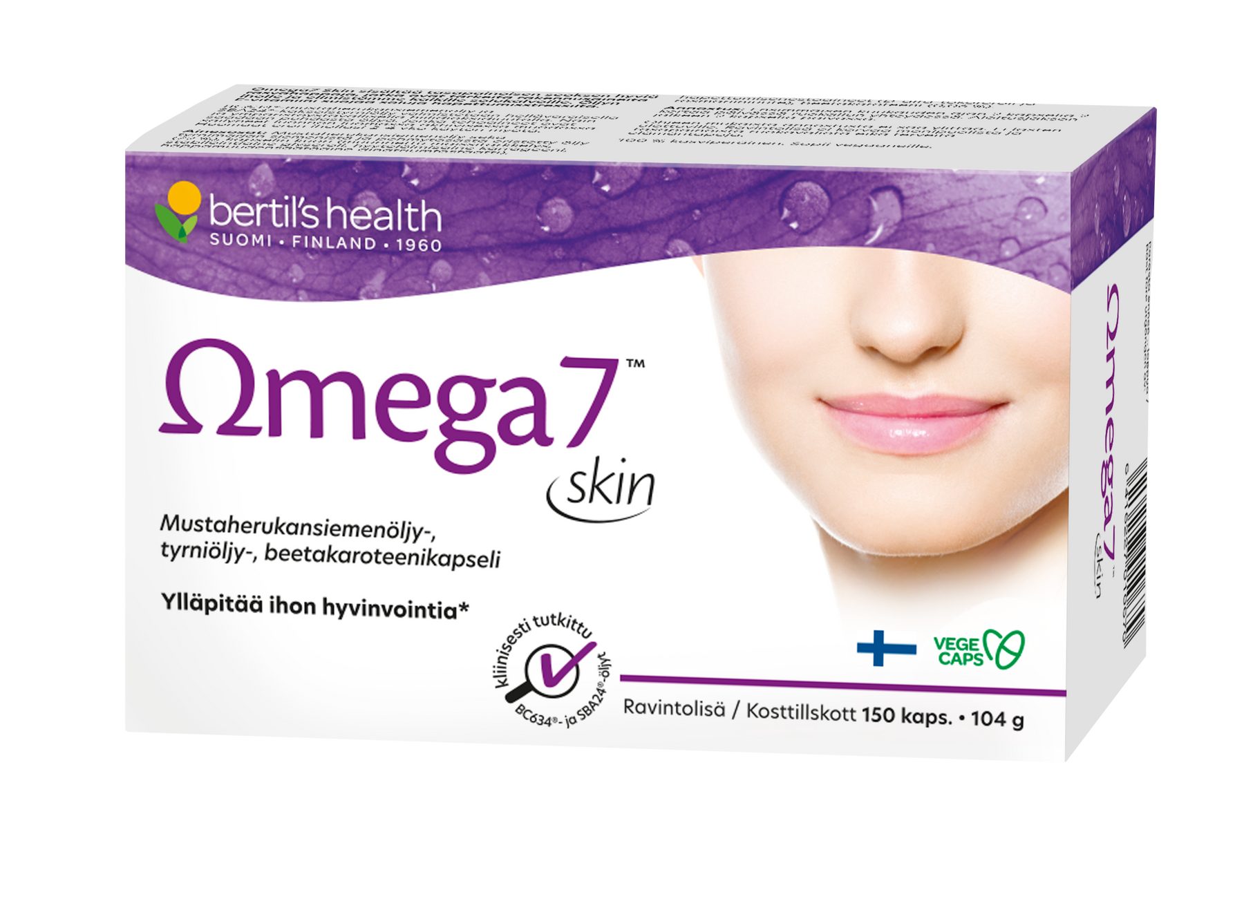 Bertil's Health Omega7 Skin 150 kaps.