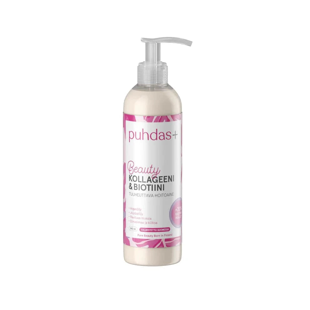 Puhdas+ Beauty Kollageeni & Biotiini Hoitoaine 240 ml