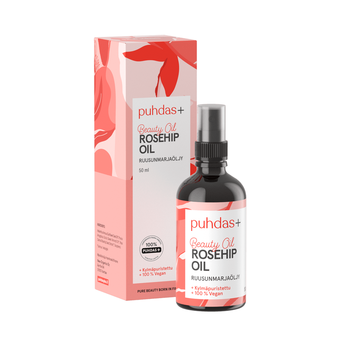 Puhdas+ Beauty Oil Rosehip - Ruusunmarjaöljy 50 ml