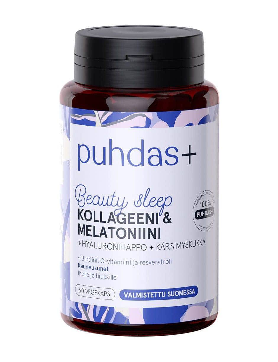 Puhdas+ Beauty Sleep Kollageeni & Melatoniini 60 vegekaps. - erä - Sinunapteekki.fi