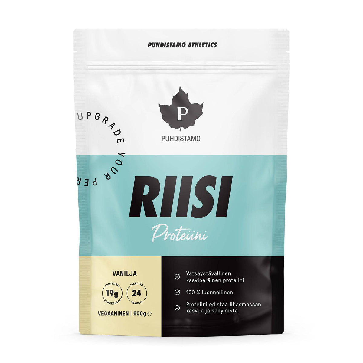 Puhdistamo Athletics Riisiproteiini Vanilja 600 g