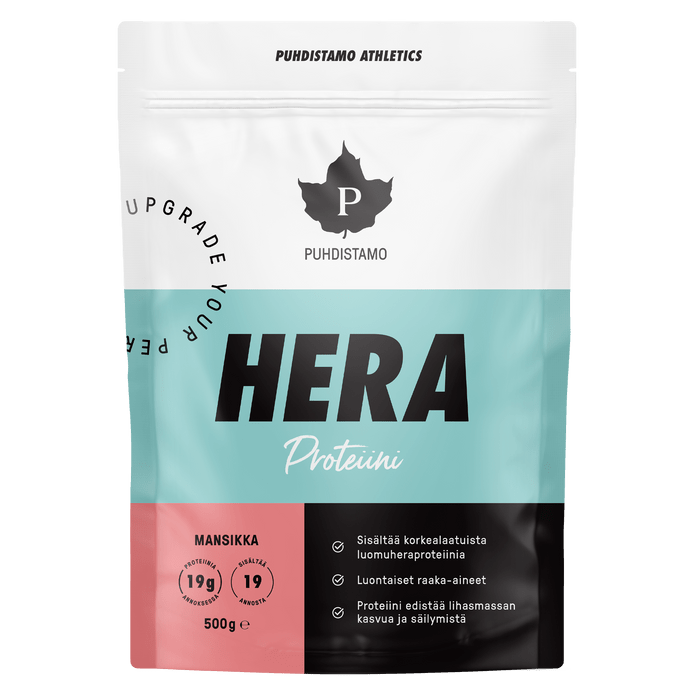 Puhdistamo Athletics Heraproteiini Mansikka 500 g