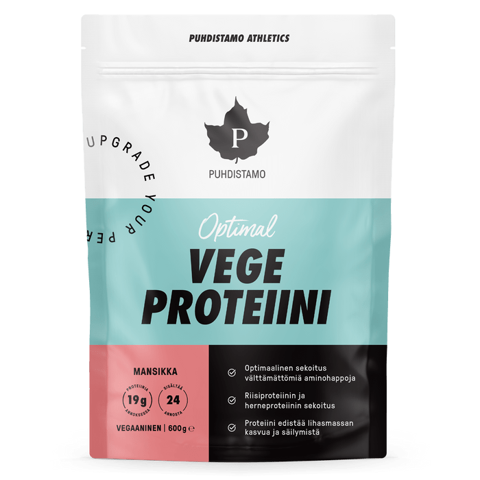 Puhdistamo Athletics Vege Proteiini Mansikka 600 g