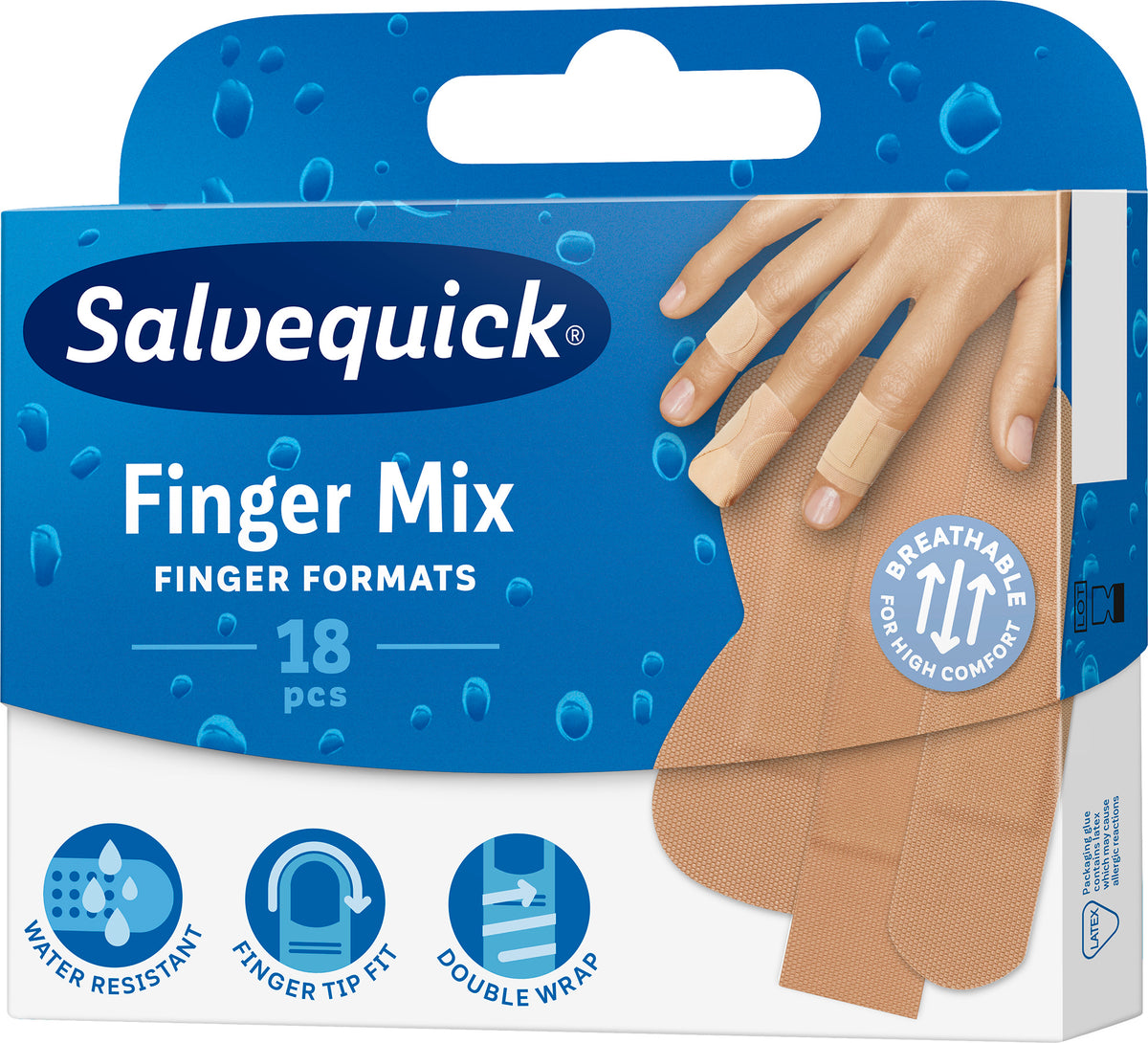 Salvequick Finger Mix laastari 18 kpl