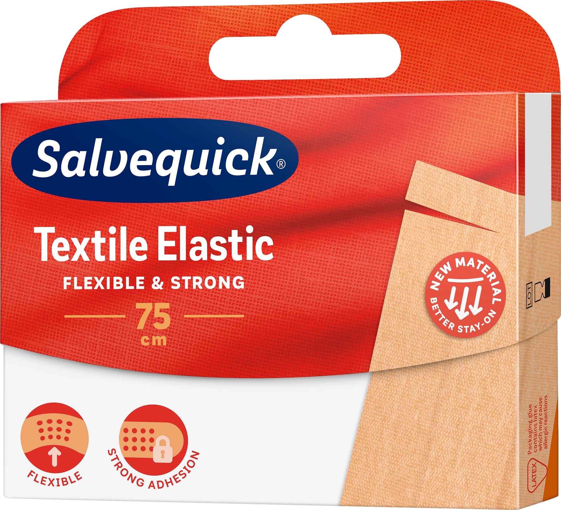 Salvequick Textile Elastic 75 cm laastari