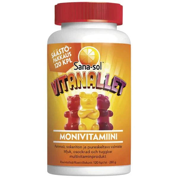 Sana-sol Vitanallet 120 kpl - Monivitamiini lapsille