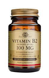 Solgar Vitamin B2 100 mg - B-vitamiinivalmiste 100 kaps.