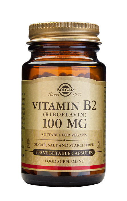 Solgar Vitamin B2 100 mg - B-vitamiinivalmiste 100 kaps.