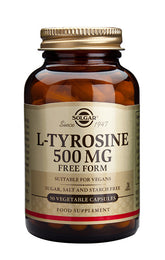 Solgar L-tyrosine 500 mg - Aminohappovalmiste 50 kaps.