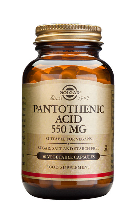 Solgar Pantothenic Acid 550 mg - B-Vitamiinivalmiste 50 kaps.