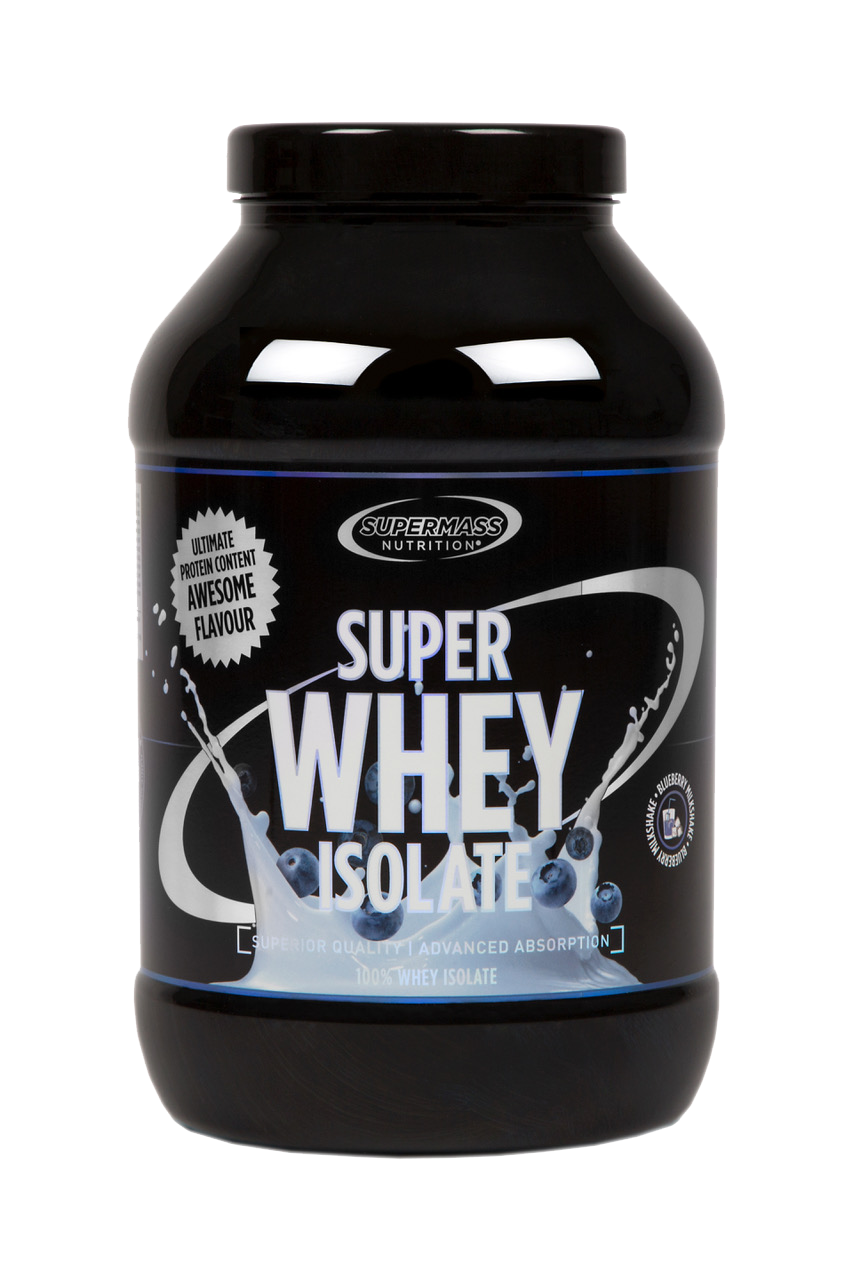 Supermass Nutrition Super Whey Isolate Mustikkapirtelö 1300 g