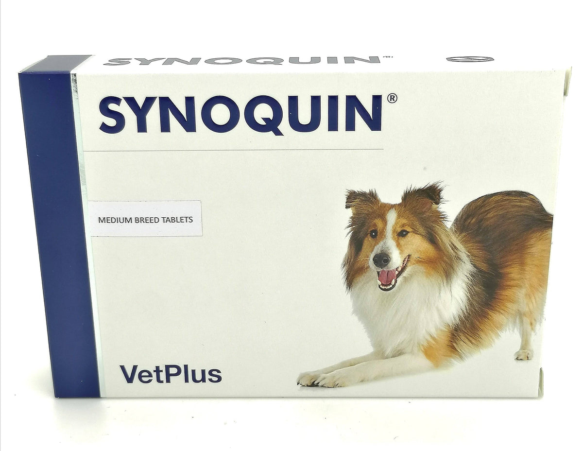 Synoquin 10-25 kg - Täydennysrehuvalmiste keskikokoisille koirille 30 purutabl.