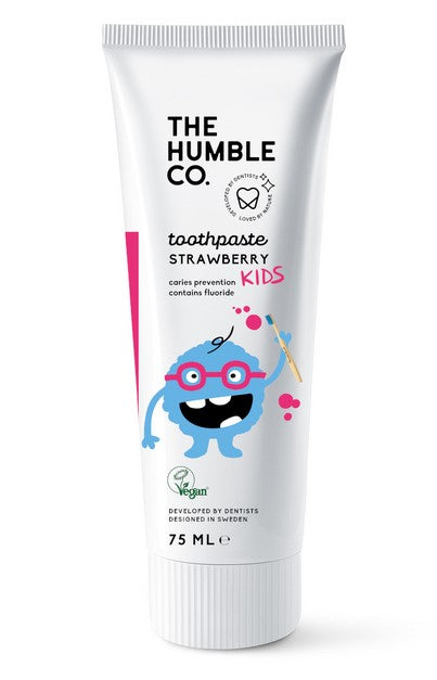 The Humble Co. KIDS Toothpaste Strawberry - Lastenhammastahna Mansikka 75 ml