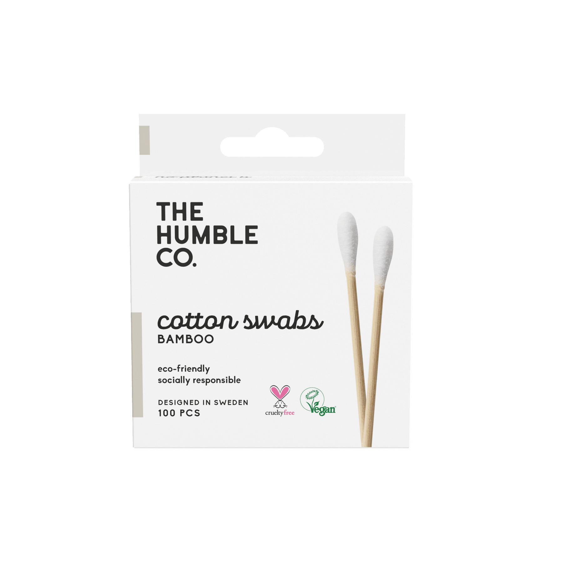 The Humble Co Bamboo Cotton Swabs - Vanupuikko 100 kpl / ltk - Sinunapteekki.fi