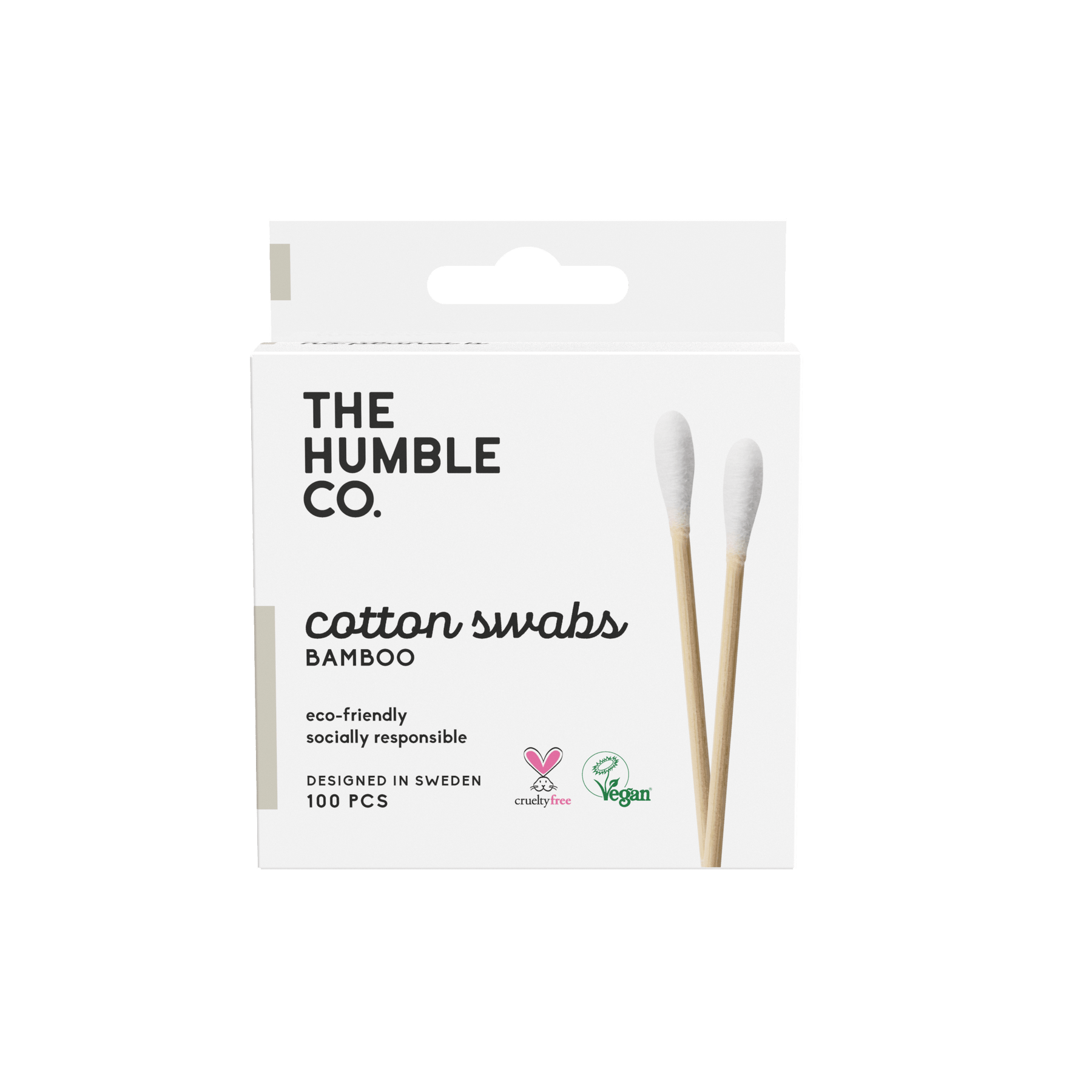 The Humble Co Bamboo Cotton Swabs - Vanupuikko 100 kpl / ltk