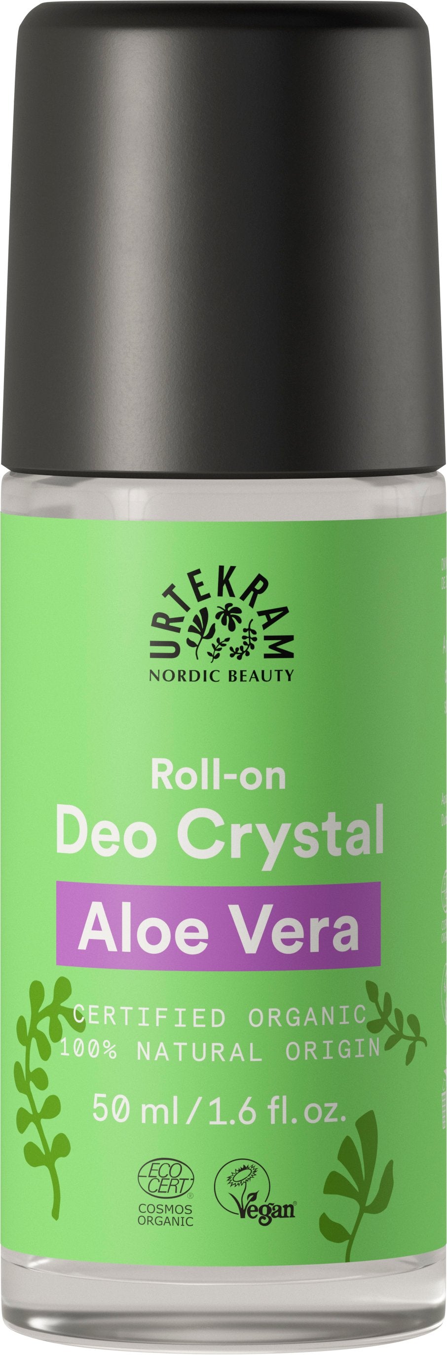 Urtekram Roll-on Deo Crystal Aloe Vera 50 ml - Päiväys 09/2022 - poistuu