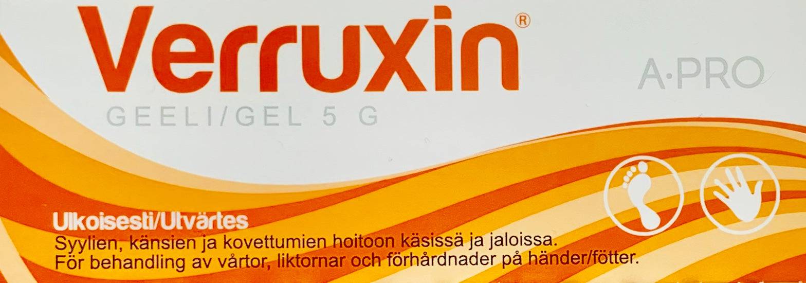 Verruxin Geeli 5 g - känsien ja syylien poistoon - poistuu - Sinunapteekki.fi