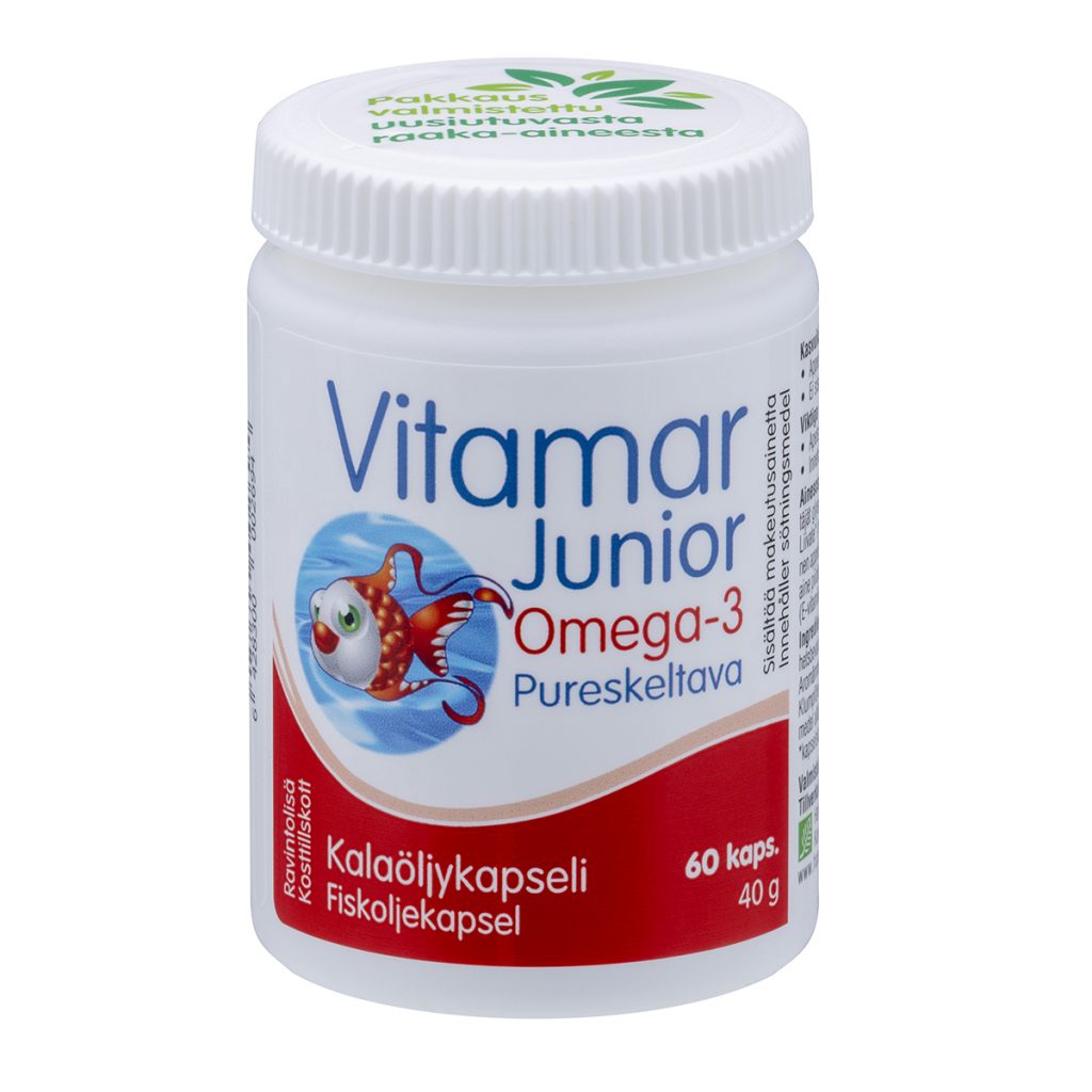 Vitamar Junior Omega-3 kalaöljy 60 kaps.