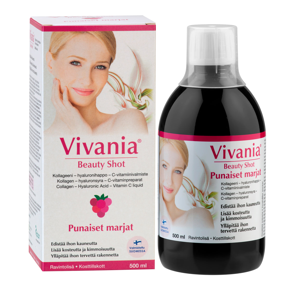 Vivania Beauty Shot Punaiset Marjat 500 ml