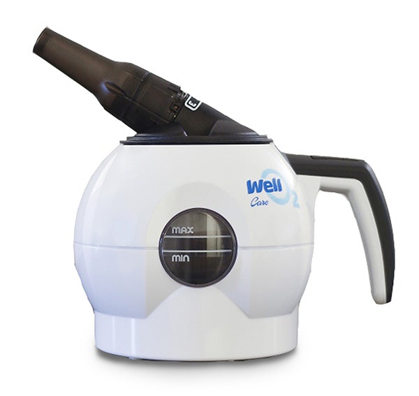 WellO2 laite - Pakkaus sisältää myös nenämaskin