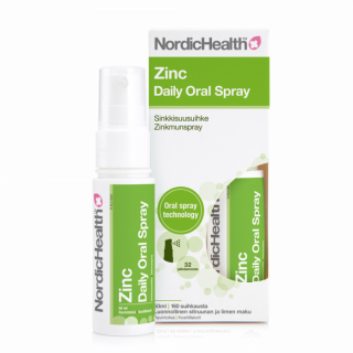 Nordic Health Zinc - Suusuihke 50 ml - Päiväys 01/2024 - erä